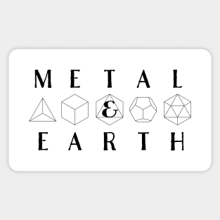 Metal and Earth Platonic Solids Sticker